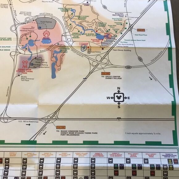 Vintage Walt Disney World resort map - Picture 10 of 11